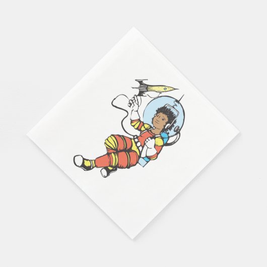 Girl Astronaut Serviette (Ecke)