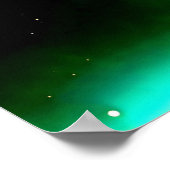 Girl Astronaut Space Stars Farbenfrohe Galaxie Kun Poster (Ecke)