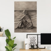 Girl at Beach Poster (Heimbüro)