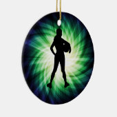 Girl Athlete; Cool Keramik Ornament (Rechts)