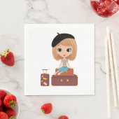 Girl auf Holiday Napkins Serviette (Beispiel)