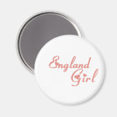Girl aus England Magnet (Vorderseite/Rückseite)