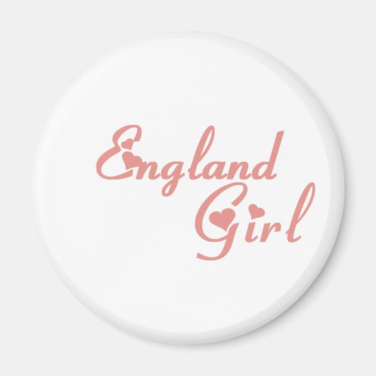 Girl aus England Magnet (Vorne)