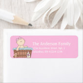 Girl Baby Bathtime Address Labels (Insitu)