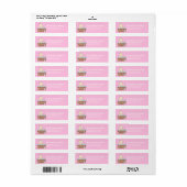 Girl Baby Bathtime Address Labels (Vorne)