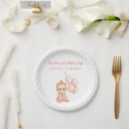 Girl Baby Boss Geburtstagsparty - Pink Boss Baby - Pappteller