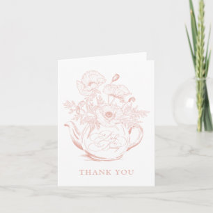 Girl Baby braut Vintages Pink Floral Vielen Dank Dankeskarte