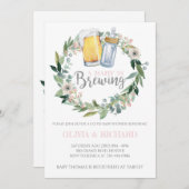 Girl Baby Brewing Baby Einladung (Vorne/Hinten)