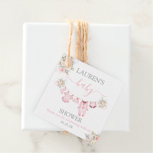 Girl Baby Clothes Kinderdusche Geschenkanhänger (Beispiel)