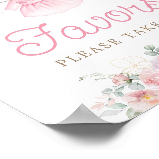 Girl Baby Clothes Pink Clothesline Favorit-Zeichen Poster (Ecke)