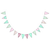 Girl Baby Dusche Blumenrosa und Aquamarines Banner (Alle)