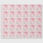 Girl Baby Dusche Blush Pink Ribbon Coquette Geschenkpapier (Flach)