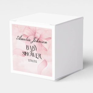 Girl Baby Dusche Blush Pink Ribbon Coquette Geschenkschachtel