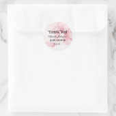 Girl Baby Dusche Blush Pink Ribbon Coquette Runder Aufkleber (Tasche)