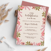 Girl Baby Dusche Blütendusche Wildblume Rosa Sweet Einladung