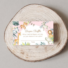 Girl baby dusche boho safari tiertiere Windpreisra Begleitkarte