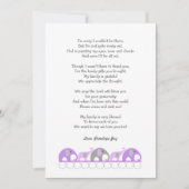 Girl-Baby-Dusche danke Ihnen Notizen mit Gedicht (Vorderseite)