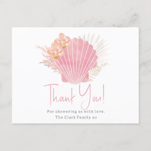 Girl Baby Dusche Danke Postcard Postkarte