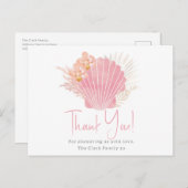 Girl Baby Dusche Danke Postcard Postkarte (Vorne/Hinten)