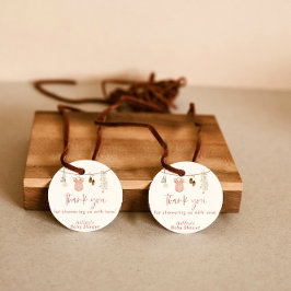 Girl Baby Dusche Danke Tags, Blush Pink Baby Geschenkanhänger