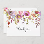 Girl Baby Dusche Gedicht Danke Postkarte (Vorne/Hinten)