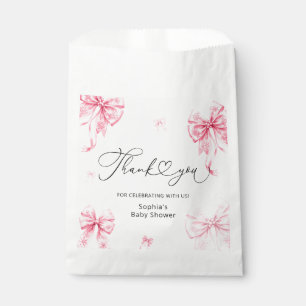 Girl Baby Dusche Pink Bow Vielen Dank Geschenktütchen