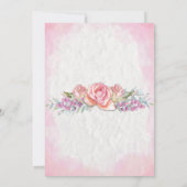 Girl Baby Dusche Pink Fantasy Sleepy Unicorn Einladung (Rückseite)