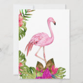 Girl Baby Dusche Pink Flamingo Tropical Wildlife (Rückseite)