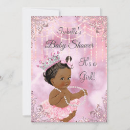 Girl Baby Dusche Pink Pearl American Einladung