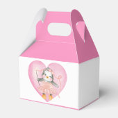 Girl Baby Dusche Pink Pinguin Geschenkschachtel (Rückseite)
