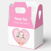 Girl Baby Dusche Pink Pinguin Geschenkschachtel (Geöffnet)