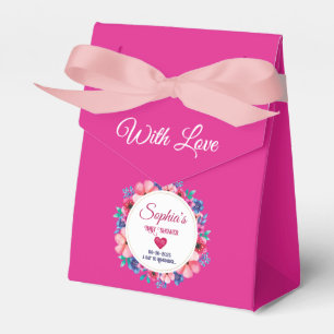 Girl Baby Dusche Pink Wasserfarbe Blume Geschenkschachtel