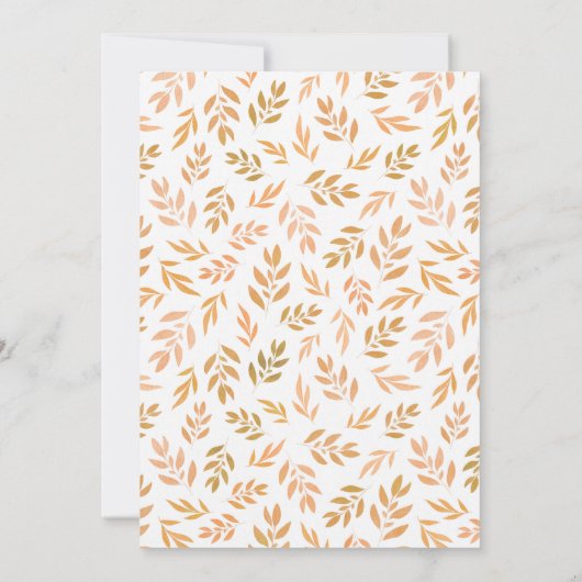 Girl Baby Duwer Bloral Einladung (Rückseite)