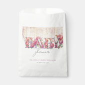 Girl Baby Duwer Blumenbriefe Personalisiert Geschenktütchen (Vorderseite)