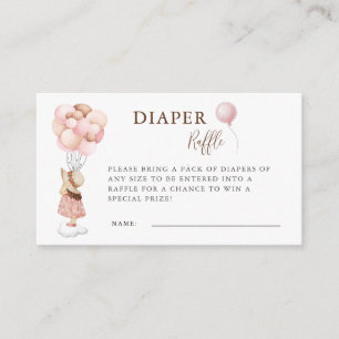 Girl Baby Duwer Flying Balloon Windelwölfe Begleitkarte