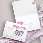 Girl Baby Duwer Pink Elefant auf Cloud Dankeskarte<br><div class="desc">Niedlich Dankeschön-Karte mit einem Elefanten-Baby-Elefant - perfekte Nachbehandlung für eine Elefanten-Babydusche. Die Karte zeigt einen grauen Babyelefanten mit rosa Ohren, entspannt sich auf einer flauschigen, weißen Wolke und ist umgeben von herzförmigen Ballons in der Liebe. Die Formulierung lautet "Danke", gefolgt von einer Danksagung, die Sie anpassen können, wenn Sie möchten....</div>