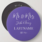 Girl Baby Elephant mit Bow Individuelle Name Button (Vorne & Hinten)