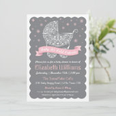 Girl Baby Es ist kalte Außendusche Einladung (Stehend Vorderseite)