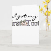 Girl Baby First Tooth Karte (Gelbe Blume)