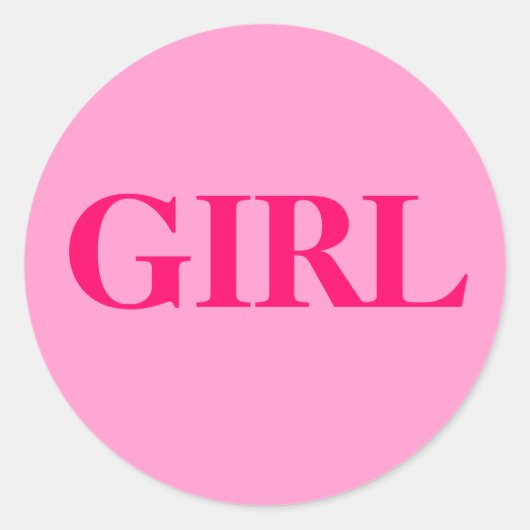 Girl - Baby Gender Reveal Party Game Sticker (Vorderseite)
