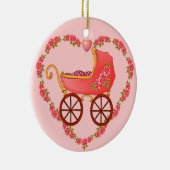 Girl Baby Heart Buggy Keramik Ornament (Rechts)