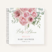 Girl Baby in Bloom Baby Dusche Gäste buchen Notizblock (Vorderseite)