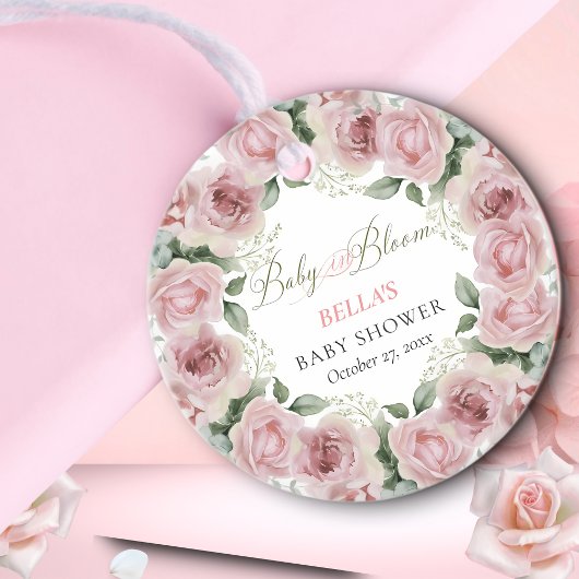 Girl Baby in Bloom Baby Dusche Geschenke Geschenkanhänger