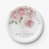 Girl Baby in Bloom Baby Dusche Teller (Vorderseite)