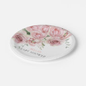 Girl Baby in Bloom Baby Dusche Teller (Schrägansicht)