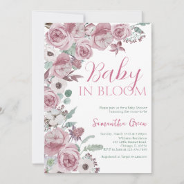 Girl Baby in Bloom Baby Shower Einladung