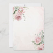 Girl Baby in Bloom Baby Shower Einladung (Rückseite)