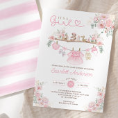 Girl Baby Kleidung Pink Floral Wäscherei Baby Dusc Einladung