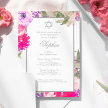 Girl Baby Namemony Zeremonie Hebrew Floral Silver