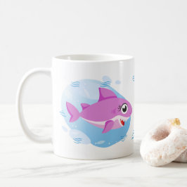 Girl Baby Shark - Pink Kaffeetasse